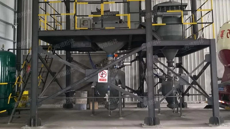 Horizontal pneumatic ash silo pump