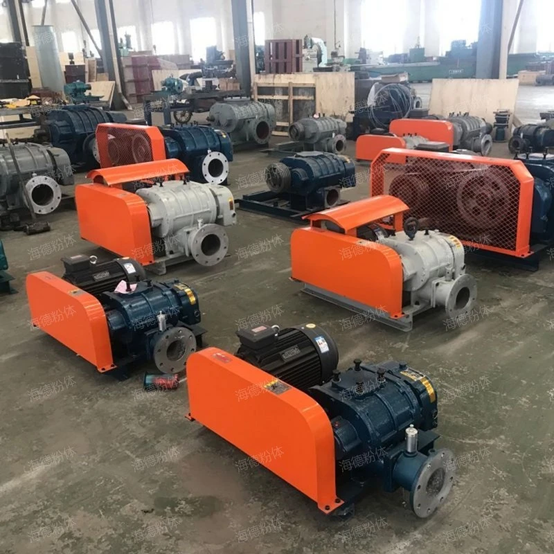 Combustible gas pressurized three blade Roots blower