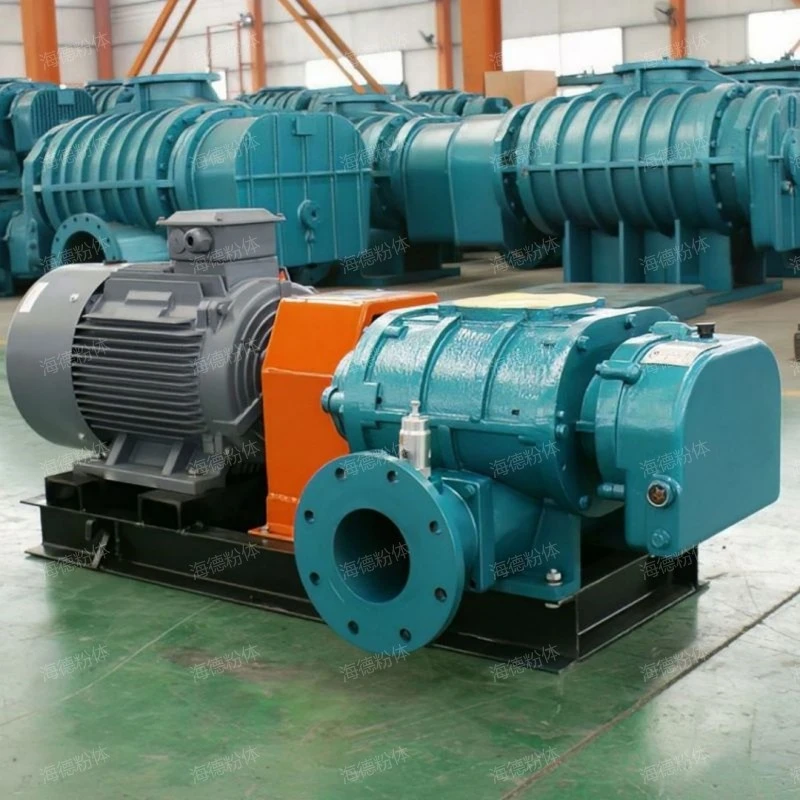 Combustible gas pressurized three blade Roots blower