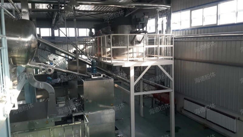 Gypsum powder ash conveying system