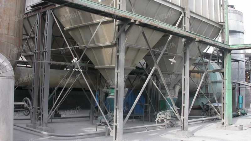 Diatomaceous earth pneumatic conveying